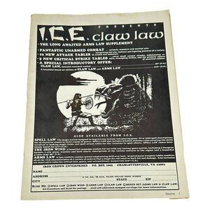 Dragon Magazine ICE Claw Law Magazine July 1982